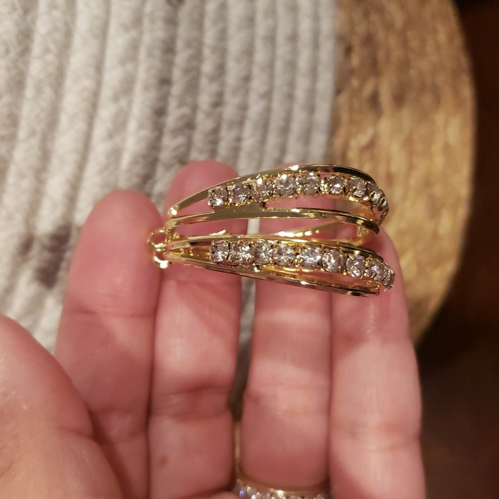 Gold Hoop Earrings - Picture 9 of 9